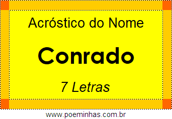 Acróstico de Conrado