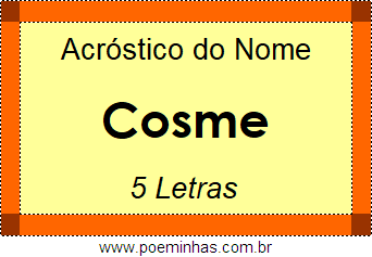 Acróstico de Cosme