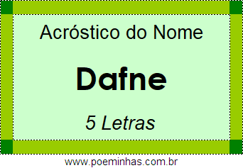 Acróstico de Dafne