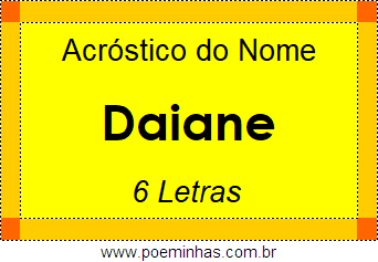 Acróstico de Daiane