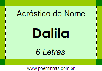 Acróstico de Dalila