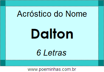 Acróstico de Dalton