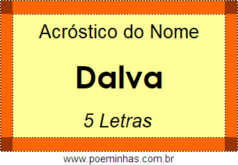 Acróstico de Dalva