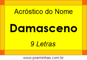 Acróstico de Damasceno