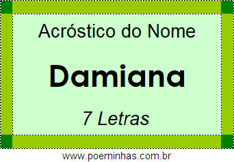 Acróstico de Damiana