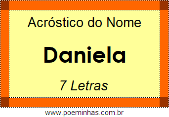 Acróstico de Daniela