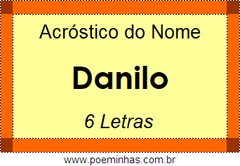 Acróstico de Danilo