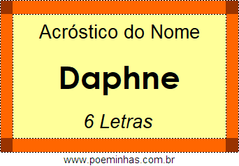 Acróstico de Daphne