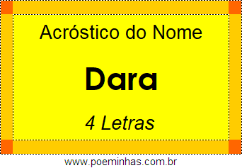 Acróstico de Dara