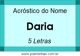 Acróstico de Daria