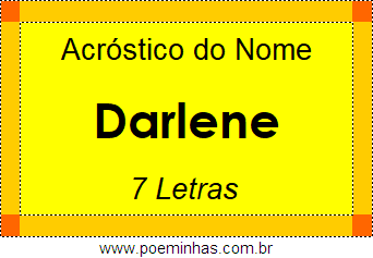 Acróstico de Darlene