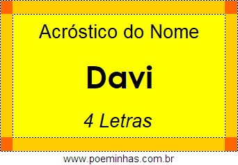 Acróstico de Davi