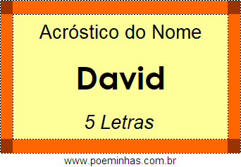 Acróstico de David