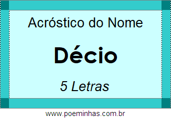 Acróstico de Décio