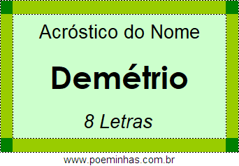 Acróstico de Demétrio