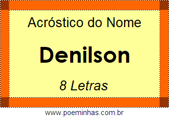 Acróstico de Denilson