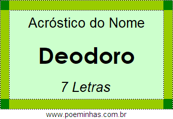 Acróstico de Deodoro