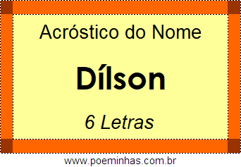 Acróstico de Dílson