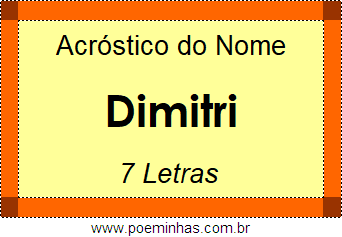 Acróstico de Dimitri