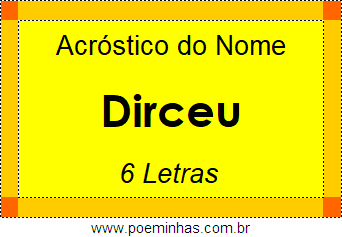 Acróstico de Dirceu