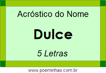 Acróstico de Dulce