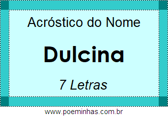 Acróstico de Dulcina