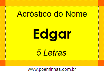 Acróstico de Edgar