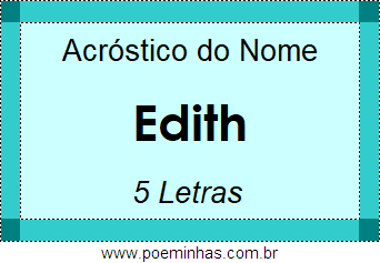 Acróstico de Edith