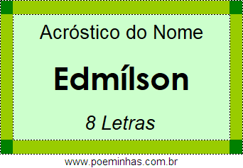 Acróstico de Edmílson