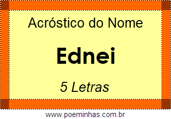 Acróstico de Ednei