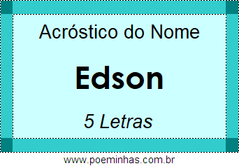 Acróstico de Edson