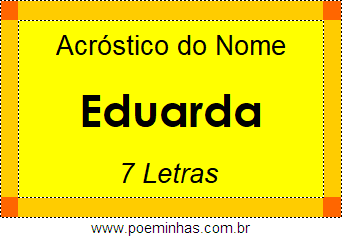 Acróstico de Eduarda