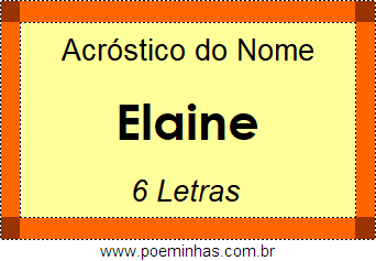 Acróstico de Elaine