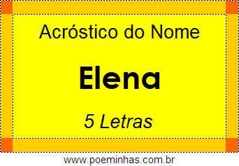 Acróstico de Elena