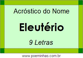 Acróstico de Eleutério