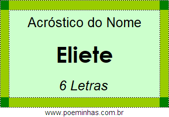 Acróstico de Eliete