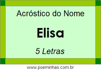 Acróstico de Elisa