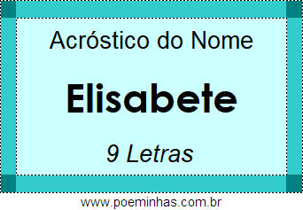 Acróstico de Elisabete