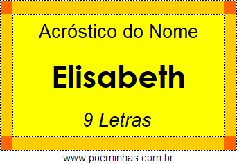 Acróstico de Elisabeth