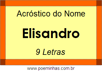 Acróstico de Elisandro