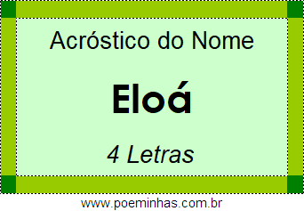 Acróstico de Eloá