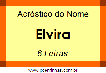 Acróstico de Elvira