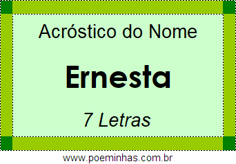 Acróstico de Ernesta