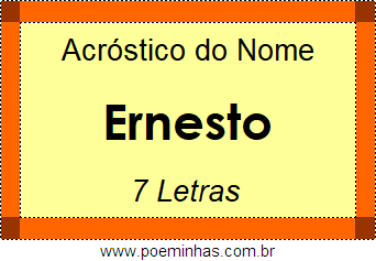 Acróstico de Ernesto