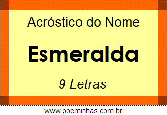 Acróstico de Esmeralda