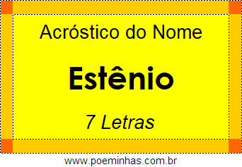 Acróstico de Estênio