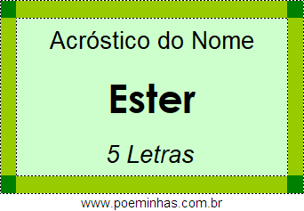 Acróstico de Ester