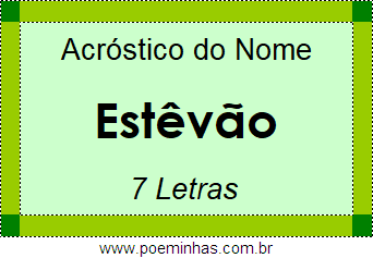 Acróstico de Estêvão