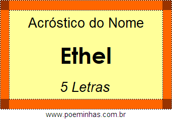 Acróstico de Ethel