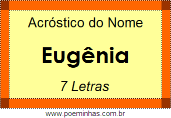 Acróstico de Eugênia